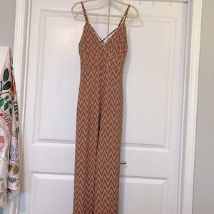 NWT 70s Vibe Wide Leg Strappy Back Jumpsuit